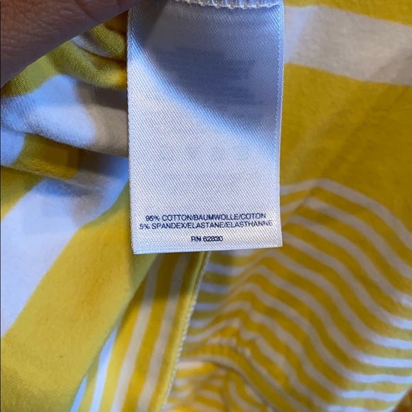 Lands End dress sz XL girls yellow white stripe - Picture 7 of 8